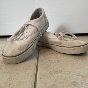 White (dirty) vans size 7